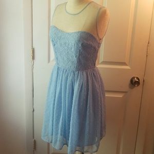 RODARTE for Target swiss dot lace blue dress